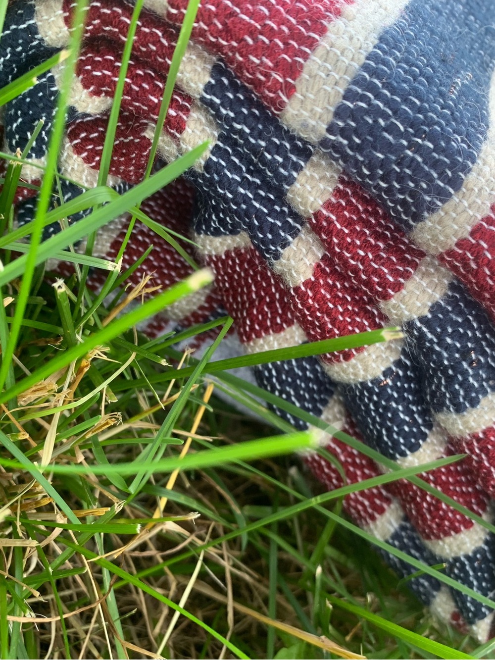 New handwoven Striped picnic Blanket cotton - Classic Cozy Style - Picture 3 of 9